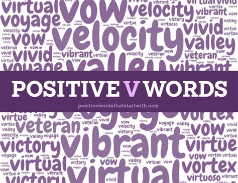 180 Positive Words Starting With V – Adjectives, Verbs, To .